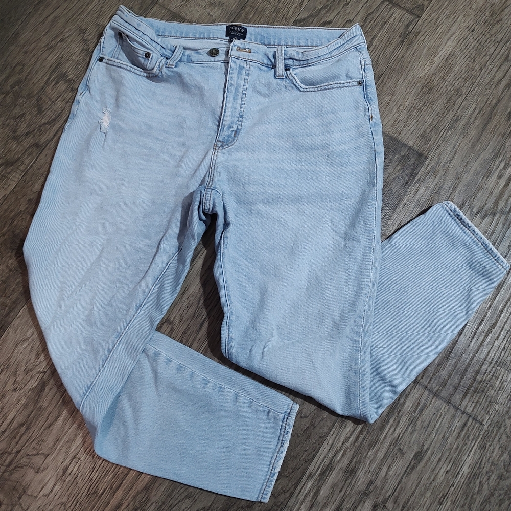 J.Crew 9" Mid Rise Skinny Light Wash Jeans Size 31